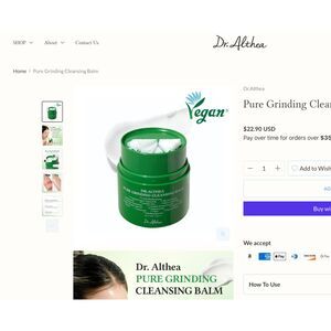 Dr. Althea Cleansing Balm Twin Pack – Vegan & Gentle - 2 Pack - Hurry